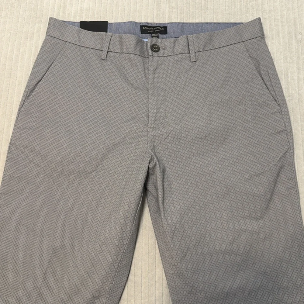 Banana Republic Mason Chino Stretch Men's 35x32 Dark Gray Athletic Tapered NEW